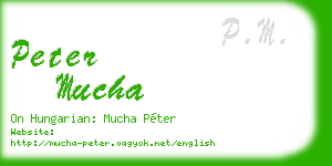 peter mucha business card